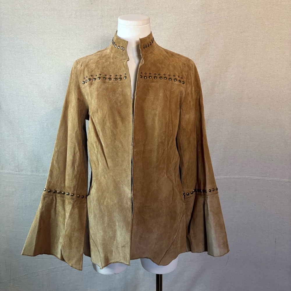 Women’s brown leather jacket Chi by Faichi size small-medium - Picture 8 of 8
